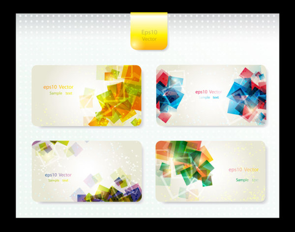 Dynamic gorgeous card background 02 - vector material