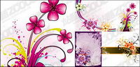 beautiful flower pattern vector material