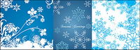 blue snowflakes vector background material