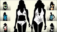 Models catwalk silhouette Vector