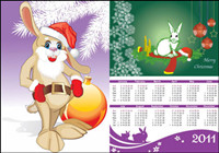 2011 Year of the Rabbit Calendar Vector