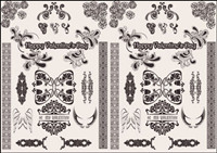 European love pattern vector material