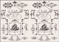 European wedding pattern vector material