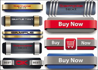 Metallic button - Vector