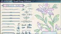 European retro floral lace pattern vector material -2