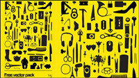 Sophisticated tools silhouette - vector