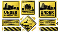 Yellow warning signs 01 - vector 