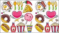 Cartoon food vector material -02