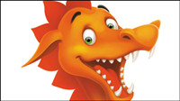 Cartoon dragon image 05 - vector