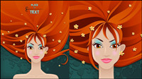 The sexy beauties illustrator 01 - vector material