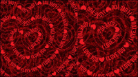 Valentine hearts background 01 - vector material