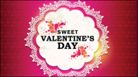 Valentine labels background - Vector