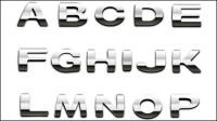 Metallic letters - vector material