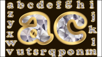 Diamond letters 02 - Vector material