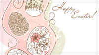 Hand-painted Easter pattern 01 - vector material