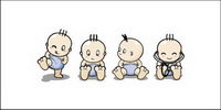 Baby cartoon character vector material