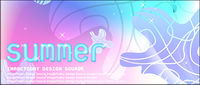 Summer Korean style background material layered psd-4