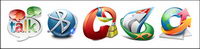 Cool software logo series transparent PNG icon