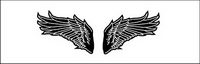 Black and white wings of vector