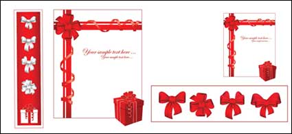Gift ribbon vector material