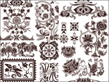 Exquisite classic traditional pattern vector material
