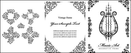 Black border pattern Vector