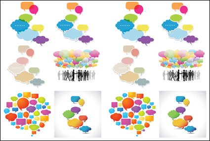 Vector colorful dialogue bubble