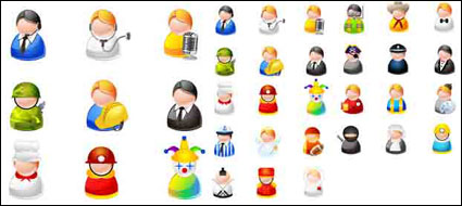 {cartoon character icon 1} vector material