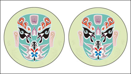 Chinese traditional mask vector