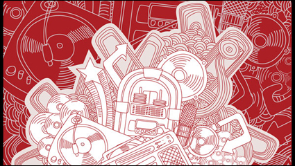 Intensive lines fashion illustrator vector material -4