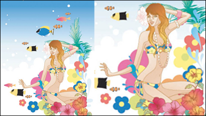 Exquisite cartoon fashion crush 04-- vector material