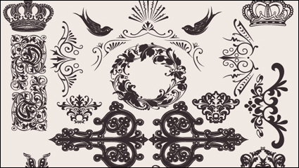 European background pattern material 04 - vector