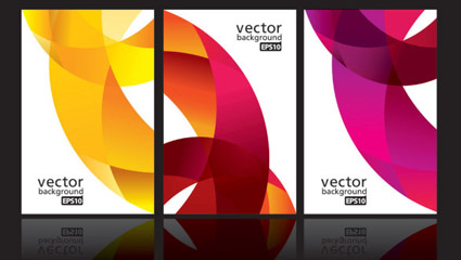 Dynamic ribbon card 03 - vector