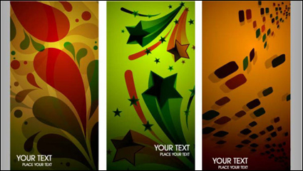 The trend of colorful dynamic graphics card 01 - vector