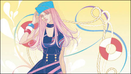 Exquisite cartoon fashion crush 07 - vector