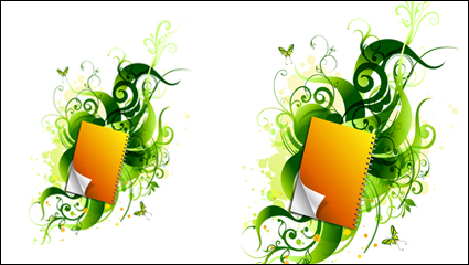 Fashion pattern Notepad vector material -2