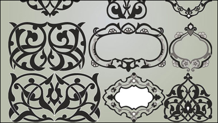 Delicate pattern corner 02-- vector material