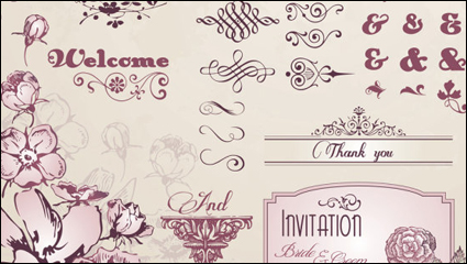 European pattern lace 01 - vector