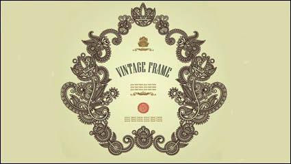 European-style retro pattern border 04 - vector material