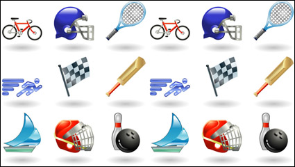 Sports-related icons 01 - Vector