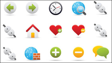 Exquisite cartoon icon 02 - vector