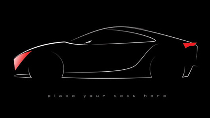 Car silhouette vector material-3 