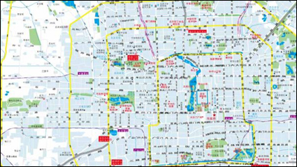 Beijing city map vector