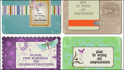 Beautiful card material 03 - vector material