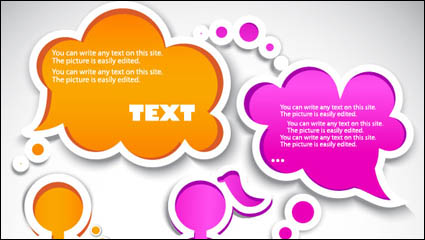 Cartoon label background 01 - vector material