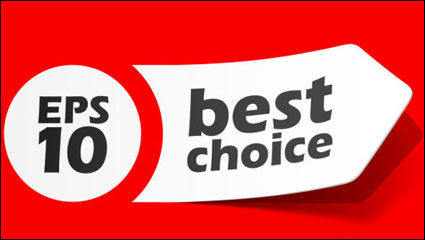 Red and white with notes 01 - vector material