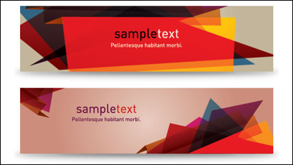 Dynamic origami banner 01 - vector material