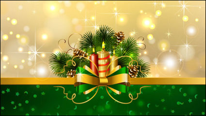 Beautiful Christmas background 04 - vector material