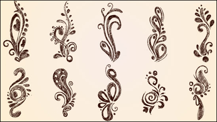 European lace pattern 02 - vector material