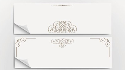 Beautifully banner template 01 - vector material